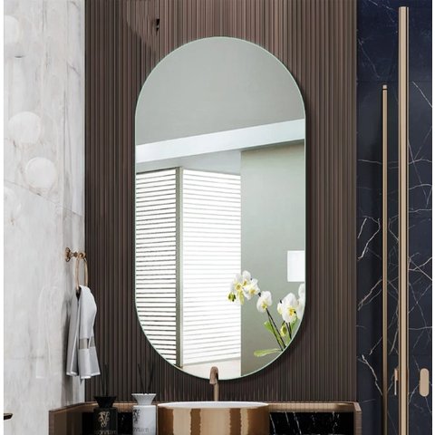 Espelho Decorativo Lapidado Oval 50x80cm