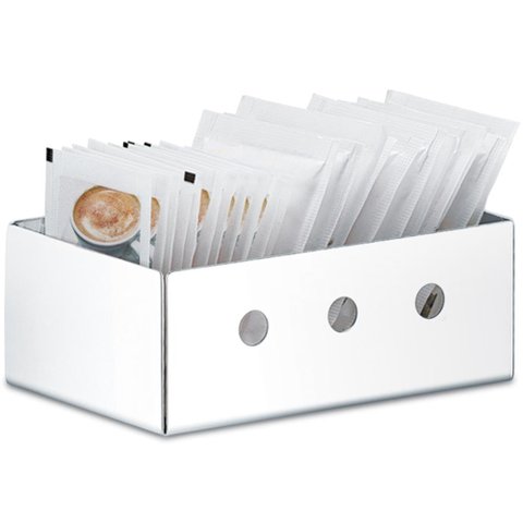 6 Suportes para Sachês Aço Inox Porta Saches Açúcar Adoçante