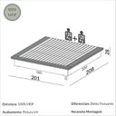 Ver imagem 4 de Cama de Casal Tamanho Casal Estilo Japonês 165cm 100% MDF Freijó Amadeirado Marrom