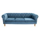 Ver imagem 1 de Sofá Chesterfield Capitone Duque Suede Petróleo 2,30