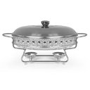 Ver imagem 1 de Rechaud em Vidro Clássico Oval com Tampa Inox Gourmet Mix