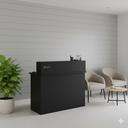 Ver imagem 5 de Balcão Caixa de 1,215m para Atendimento Recepção Consultório Escritório Lojas Cor Preto