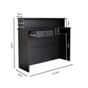 Ver imagem 4 de Balcão Caixa de 1,215m para Atendimento Recepção Consultório Escritório Lojas Cor Preto