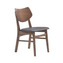 Ver imagem 2 de Kit 2 Peças Cadeira Edna Nogueira com Assento Pvc Preto - Rivatti