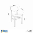 Ver imagem 4 de Kit 2 Peças Cadeira Edna Nogueira com Assento Pvc Preto - Rivatti