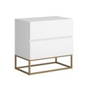 Ver imagem 1 de Mesa Lateral Gaveteiro Eros 45cm Base Dourado Escritorio