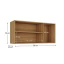Ver imagem 5 de Armário Aéreo Suspenso para Cozinha Multiuso 3 Portas 120cm A00120007 Cor Carvalho/Branco - Ozini