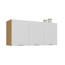 Ver imagem 2 de Armário Aéreo Suspenso para Cozinha Multiuso 3 Portas 120cm A00120007 Cor Carvalho/Branco - Ozini