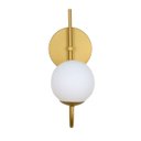 Ver imagem 2 de Arandela Luminária Quarto Globo 12 cm Moderno Dourado Fosco BF Decor