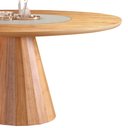 Ver imagem 3 de Mesa de Jantar Allure Vidro Centro com 4 Cadeiras Valença Linho Off White 130x130