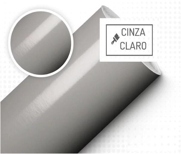 Adesivo para envelopamento Geladeiras Móveis 2,5MX50CM CINZA CLARO