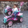 Carrinho De Passeio Quadriciclo Infantil Menina Colorido Brinquedo Criança Porta Objeto Puxador Coor - 9