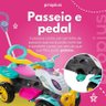 Carrinho De Passeio Quadriciclo Infantil Menina Colorido Brinquedo Criança Porta Objeto Puxador Coor - 3