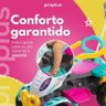 Carrinho De Passeio Quadriciclo Infantil Menina Colorido Brinquedo Criança Porta Objeto Puxador Coor - 6