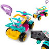Carrinho De Passeio Quadriciclo Infantil Menina Colorido Brinquedo Criança Porta Objeto Puxador Coor - 1