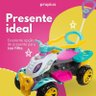 Carrinho De Passeio Quadriciclo Infantil Menina Colorido Brinquedo Criança Porta Objeto Puxador Coor - 4