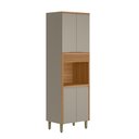 Ver imagem 1 de Torre Simples Arya 70cm 100% Mdf Jequitibá/gris Fosco - Sallar Home