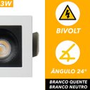Ver imagem 2 de Mini Spot Embutir Quadrado Led P/ Móveis Nicho Bivolt 3w Branco