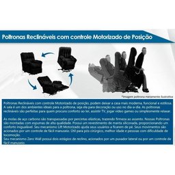 Poltrona Reclinável p/ Sala MH 3678 Motorizada c/ Lift Courano Marrom - Herval - 5