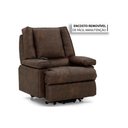 Ver mais imagens de Poltrona Reclinável p/ Sala MH 3678 Motorizada c/ Lift Courano Marrom - Herval
