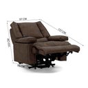 Ver imagem 4 de Poltrona Reclinável p/ Sala MH 3678 Motorizada c/ Lift Courano Marrom - Herval