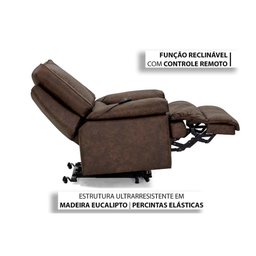 Poltrona Reclinável p/ Sala MH 3678 Motorizada c/ Lift Courano Marrom - Herval - 12