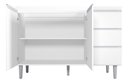 Ver imagem 3 de Balcão Gabinete Andreia sem Tampo 120cm 2 Portas 3 Gavetas Ajl Móveis - Branco