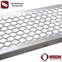 Ver imagem 2 de Grelha Inox com Tela Moeda - Modelo 03 - Inox 430 - 100x25x2,5 Cm