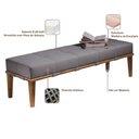 Ver imagem 3 de Recamier Decorativo 140cm Martínez Linho Pés Madeira Cinza/Natural - Gran Belo
