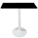 Ver imagem 1 de Mesa Zeta Ferro Branco 75 Cm (alt) Disco Redondo Tampo Mdp Quadrado 80 Cm (larg) X 2,5 Cm (alt)