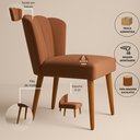 Ver imagem 4 de Cadeira Poltrona Pétala Sala Estar Penteadeira e Salão:terracota