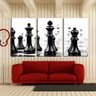 Quadro canvas 55x110 peça de xadrez no tabuleiro - 2