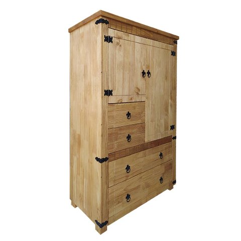 Cômoda Barroco Madeira 2 Portas 4 Gavetas