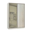 Ver imagem 1 de Guarda-roupa Solteiro Luciane 2 Portas de Correr 3 Gavetas Prime Plus Alumínio com Vidro 8 Cm