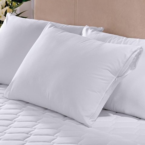 Kit 5 Capas Travesseiro Impermeável 50x70cm Branca