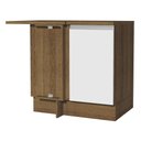 Ver imagem 1 de Balcão Armário de Cozinha de Canto 1 Porta Rustic/Branco Glamy Madesa