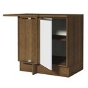 Ver imagem 5 de Balcão Armário de Cozinha de Canto 1 Porta Rustic/Branco Glamy Madesa