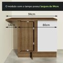 Ver mais imagens de Balcão Armário de Cozinha de Canto 1 Porta Rustic/Branco Glamy Madesa