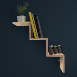 Prateleira Nicho para Quarto Sala P/ Livro Decoração Scala - Jade - 5