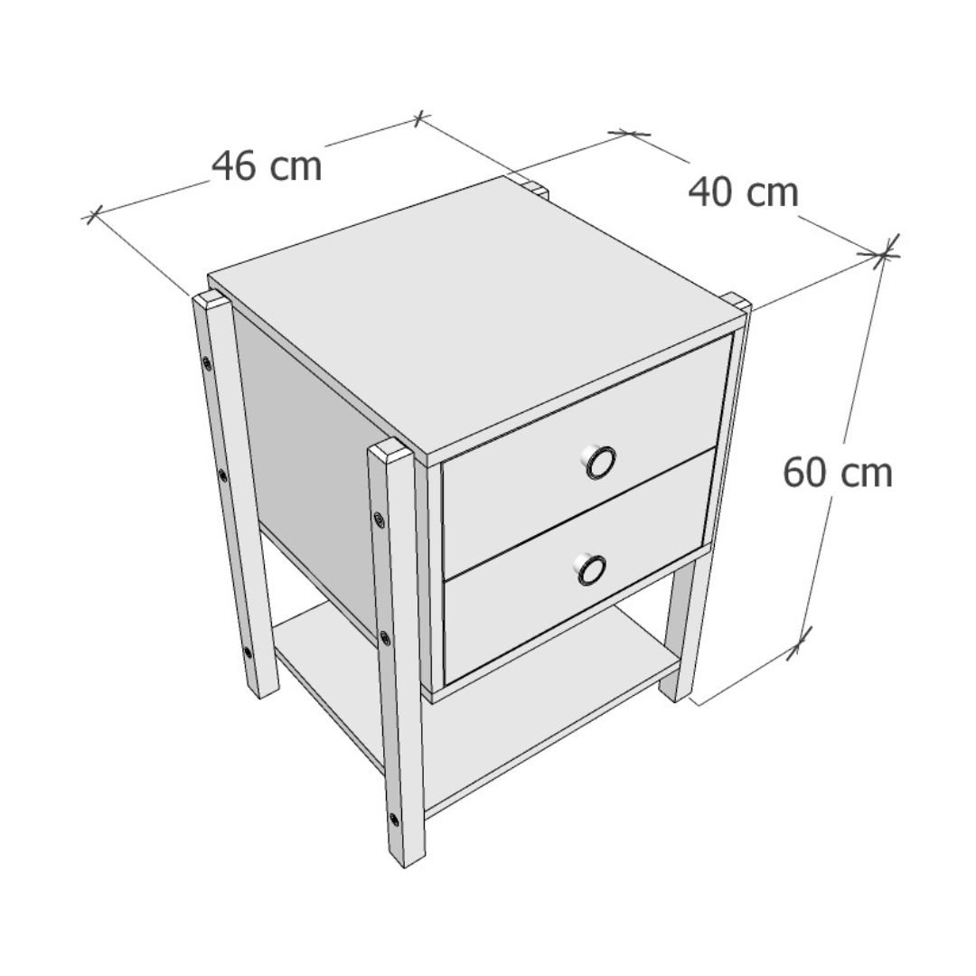 Mesa de Cabeceira Magali Cor: Verde - 3