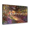 Quadro Tecido Obra O Caminho do Jardim de Monet em Giverny - 1
