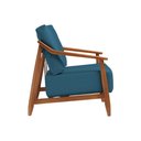 Ver imagem 5 de Poltrona Decorativa Vita Estofada Linho Azul Marinho - Mel