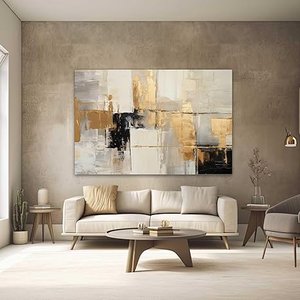 Quadro Decorativo Pinturas Abstratas Modernos Luxo para Sala de Estar Hall Grande