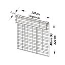 Ver imagem 6 de Persiana Bambu Romana Block Natural 120 (L) X 220 (A) cm Cortina Madeira C/ Bandô 1,20 x 2,20