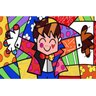 Quadro Decorativo Romero Britto Criança Abraço - 3