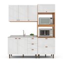 Ver imagem 5 de Cozinha Pérola Modulada 3 Peças Yescasa Branco/Freijó