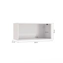 Ver imagem 3 de Armário Aéreo Celeste Kappesberg 100% Mdf 1 Porta Basculante Branco/nogueira 80cm
