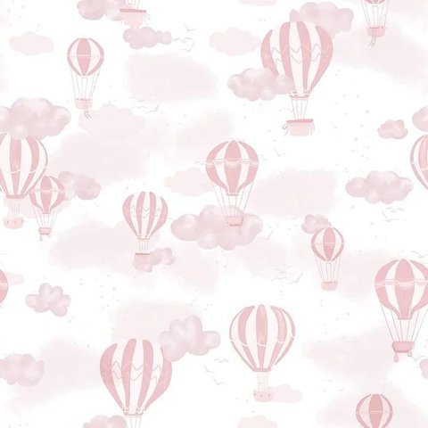 Papel de Parede Infantil SONHOS - 4247 Balões Rosa