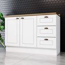 Ver imagem 1 de Balcão de Cozinha com Tampo Henn Americana 120cm 2 Portas Clássico