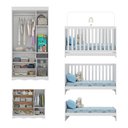Ver imagem 5 de Quarto de Bebê Completo com Berço Americano 3 em 1 Doçura Multimóveis Mp4654 Branco